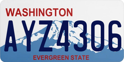 WA license plate AYZ4306