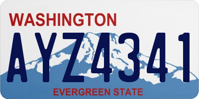 WA license plate AYZ4341