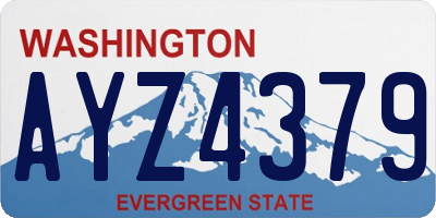 WA license plate AYZ4379