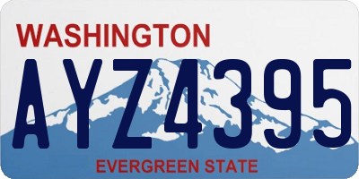 WA license plate AYZ4395