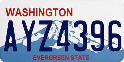 WA license plate AYZ4396