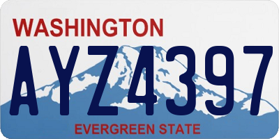 WA license plate AYZ4397