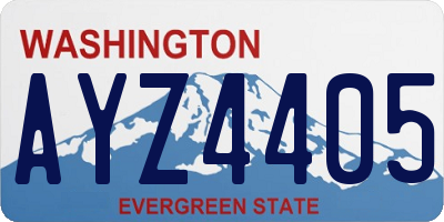 WA license plate AYZ4405