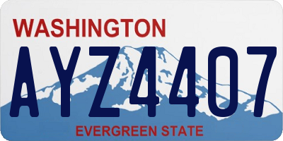 WA license plate AYZ4407