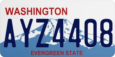 WA license plate AYZ4408