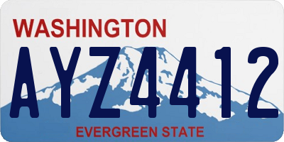 WA license plate AYZ4412