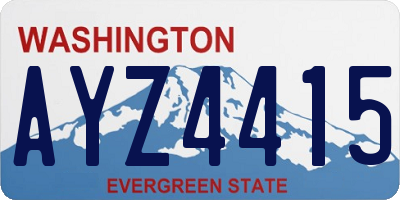 WA license plate AYZ4415