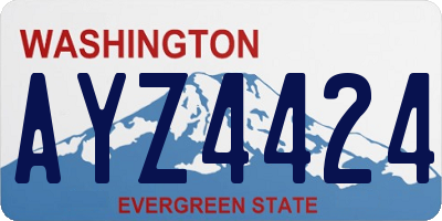 WA license plate AYZ4424