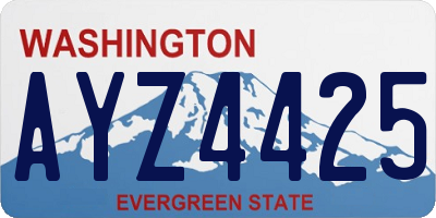 WA license plate AYZ4425