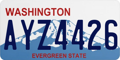 WA license plate AYZ4426