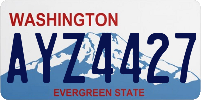 WA license plate AYZ4427