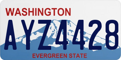 WA license plate AYZ4428