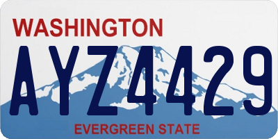 WA license plate AYZ4429