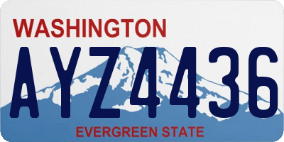 WA license plate AYZ4436