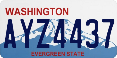 WA license plate AYZ4437