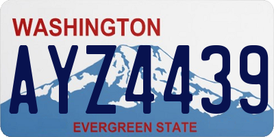 WA license plate AYZ4439