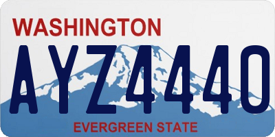 WA license plate AYZ4440