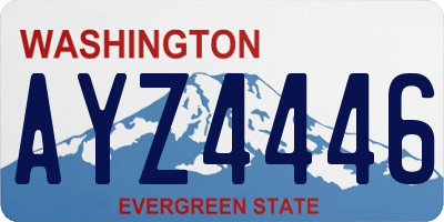 WA license plate AYZ4446