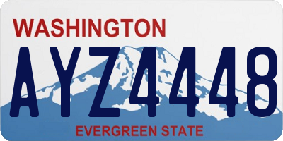 WA license plate AYZ4448