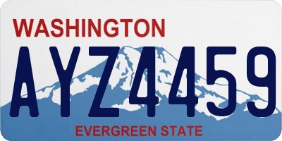 WA license plate AYZ4459