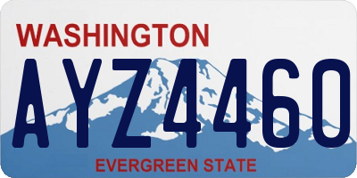 WA license plate AYZ4460