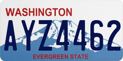 WA license plate AYZ4462