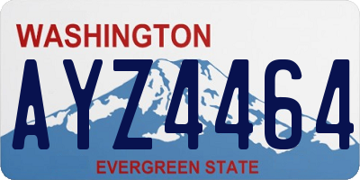 WA license plate AYZ4464