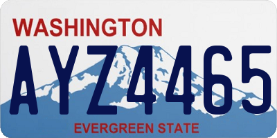 WA license plate AYZ4465