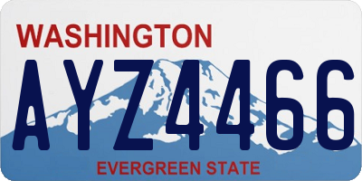 WA license plate AYZ4466