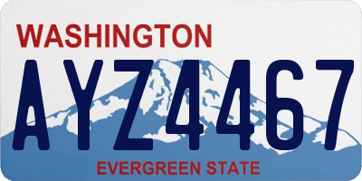 WA license plate AYZ4467