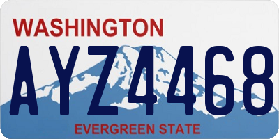 WA license plate AYZ4468