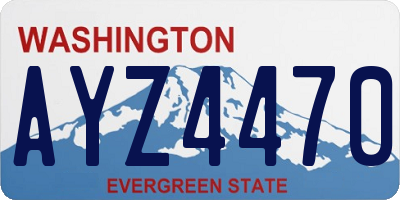 WA license plate AYZ4470