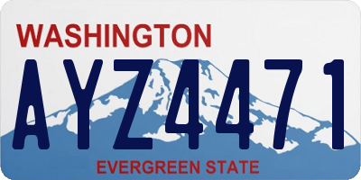 WA license plate AYZ4471