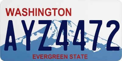 WA license plate AYZ4472