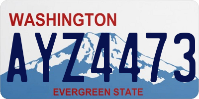 WA license plate AYZ4473