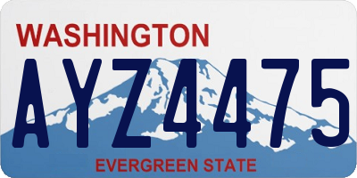 WA license plate AYZ4475