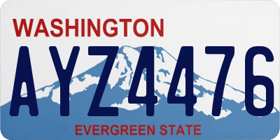 WA license plate AYZ4476