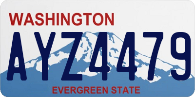 WA license plate AYZ4479