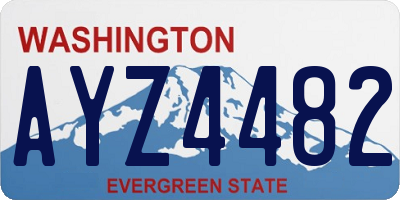 WA license plate AYZ4482