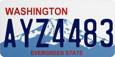 WA license plate AYZ4483