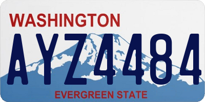 WA license plate AYZ4484