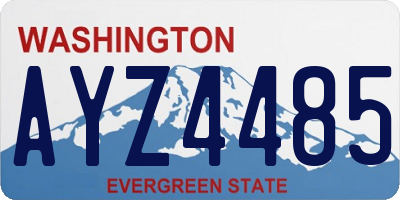 WA license plate AYZ4485