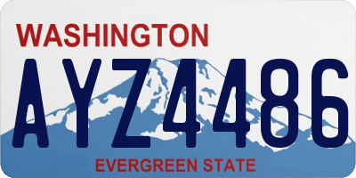 WA license plate AYZ4486