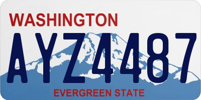 WA license plate AYZ4487