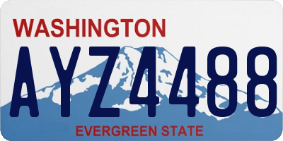 WA license plate AYZ4488