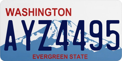 WA license plate AYZ4495