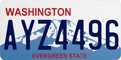 WA license plate AYZ4496