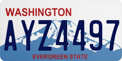 WA license plate AYZ4497