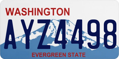 WA license plate AYZ4498