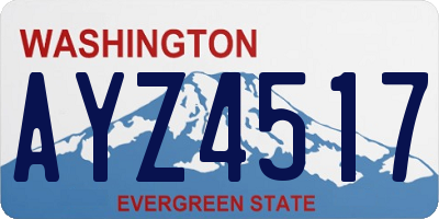 WA license plate AYZ4517